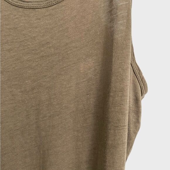 ALLSAINTS Toby Racerback Dress in Khaki Green Women's Size M Minimalist Grunge - Picture 16 of 16